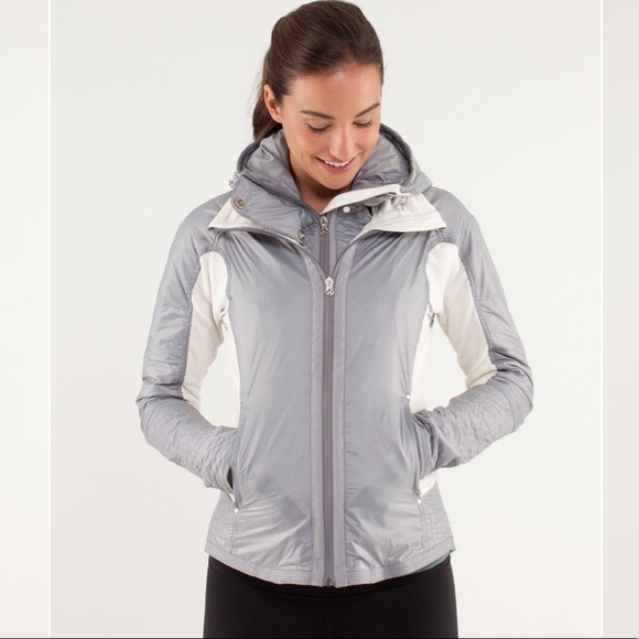 lululemon athletica Jackets & Blazers - Lululemon Run Bundle Up Jacket Slate Cream Size 6